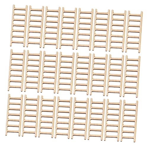 VICASKY 24 Stück Mini-trittleiter-Dekorationen Für Puppenhäuser Mini-holzleitern Zum Basteln Mini-Spielzeug-trittleitern Mini-hausleitern Leiter-Ornamente von VICASKY