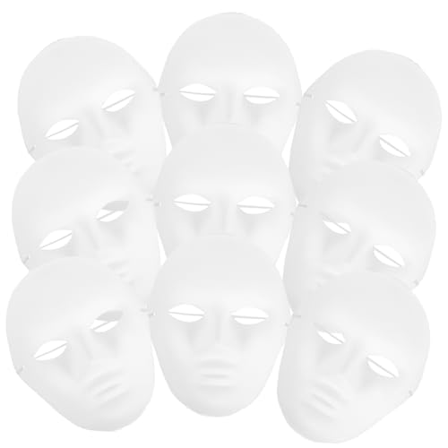 VICASKY 24St Vollgesichts-Cosplay-Maske weißes Zeichenpapier für Kinder Masken aus Pappmaché Gesichtsmaske halloween kostüm Herrenbekleidung Basteln für Erwachsene Halloweenkostüm Hip Hop von VICASKY