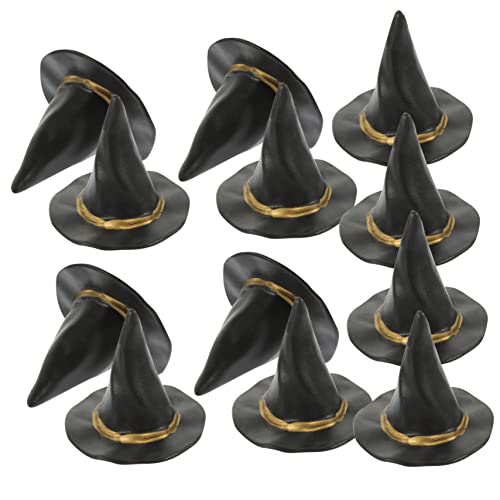 VICASKY 24Stücke Hexenhüte Winzige Hexenhüte für Puppenhaus Dekoration Halloween Hüte für Kreative DIY Projekte Deko für Festlichkeiten und Besondere Anlässe von VICASKY