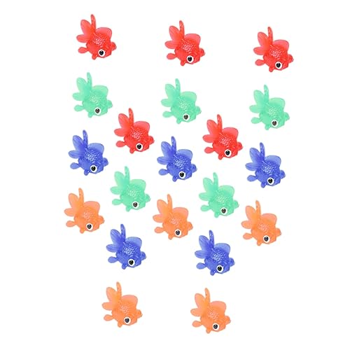 VICASKY 24Stücke Schwimmendes Goldfisch Spielzeug Satz für Kinder Lebensechte Simulation Fische Aquarium Dekoration Pädagogisches Hand Eye Koordination Spielzeug Sicheres Badespielzeug von VICASKY