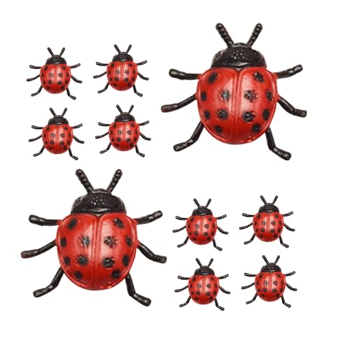 VICASKY 24st Marienkäfer-Modell Puppenlogo Bären Puppen Simulationsspielzeug Mikro-puppenhaus Bett Puppenhaus Bett Und Bett Bekommen Puppenhaus Mini-puppenhaus Puppennase PVC-Kunststoff von VICASKY
