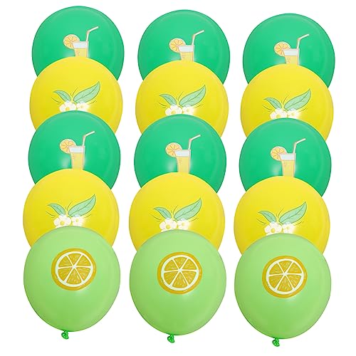 VICASKY 24st Zitronenfruchtballon Sommerliches Zeug Limonadenballons Zitronenballonbogen Gedenkballons Hawaiianische Partygeschenke Hochzeitsbogen-dekor Baby Obst Lieferungen Emulsion von VICASKY