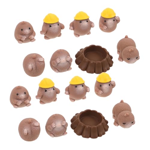 VICASKY 24stücke Miniaturfiguren Aus Kunstharz Für Schreibtisch Kleines Gopher-Spielzeug Für Gartenarbeit Niedliche Tierornamente Für Miniatur-gartenlandschaft Kleine Tierfiguren Als von VICASKY