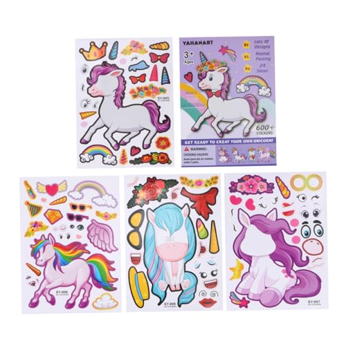 VICASKY 25 Bögen Mix and Match Aufkleber Match Sticker Ostern Machen Sie Ihre Eigenen Aufkleber Bastelprojekt Aufkleber Machen Sie Ihre Eigenen Aufkleber von VICASKY