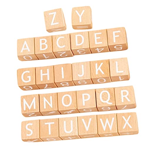VICASKY 26 Stück Alphabetblöcke holzspielzeug babyshowergeschenk Holzspielzeug für Kleinkinder holzbauklötze große Bausteine Buchstabenspielzeug für Lernblock hölzern Khaki VICASKY 26 Stück Alphabetblöcke holzspielzeug babyshowergeschenk Holzspielzeug für Kleinkinder holzbauklötze große Bausteine Buchstabenspielzeug für Lernblock hölzern Khaki von VICASKY