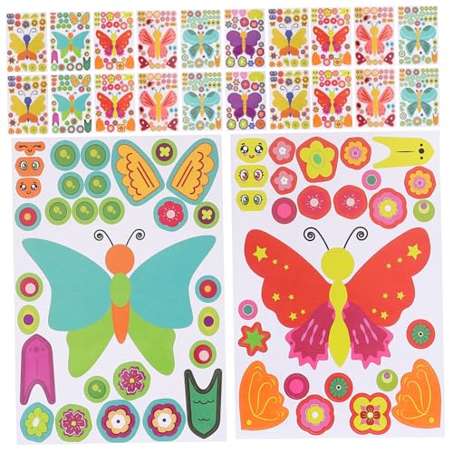 VICASKY 27blätter Schmetterlings Puzzle Aufkleber Bastelset Mit Cartoonhaften Designs Für Kreative Belohnungen Und Partydekorationen von VICASKY