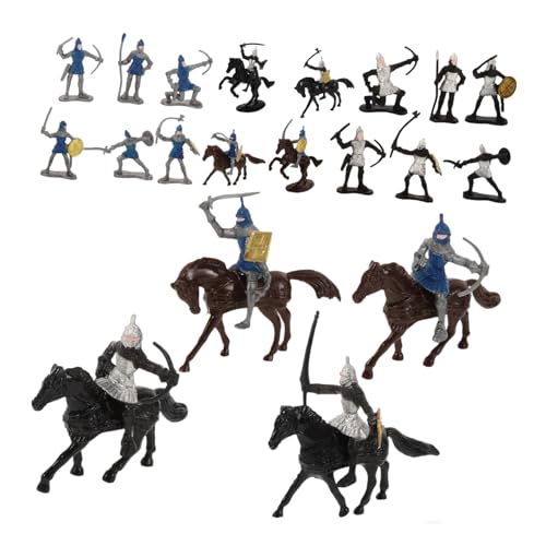 VICASKY 28 Stück Kavallerie- -Modell winzige Soldatenmodelle winzige Leute realistische Miniaturmenschen Miniatur-Soldatenfiguren Menschen modellieren Mini-Soldatenfiguren PVC von VICASKY