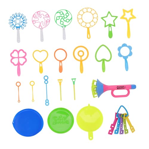 VICASKY 29 Stück Teiliges Seifenblasenstab mit Praktischem Tablett Langlebigem Griff und Kindersicherem Material Lustiges Sommer für Outdoor Partys Familienfeiern und Vielseitigen Bubble von VICASKY