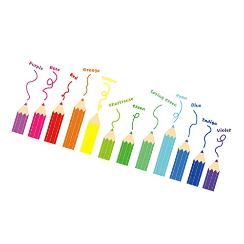 VICASKY Wandaufkleber Kinderzimmer 2 Blätter Bleistift Muster Abnehmbare Wandsticker für Jungen und Mädchen Dekoration für Spielzimmer von VICASKY