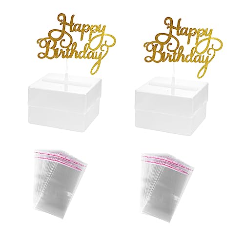 VICASKY 2Er Set Box Spardose Topper Kuchen Fondant Essbare Dekoration Geburtstagsgeldhalter Geburtstagsgeld Ziehgeld Kuchenziehset Ziehgeld Happy Birthday Geld Transparenter VICASKY 2Er Set Box Spardose Topper Kuchen Fondant Essbare Dekoration Geburtstagsgeldhalter Geburtstagsgeld Ziehgeld Kuchenziehset Ziehgeld Happy Birthday Geld Transparenter von VICASKY