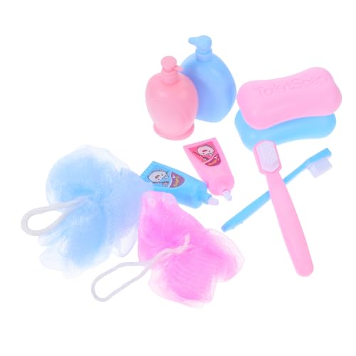 VICASKY Spielzeug Miniatur Puppenhaus Badezimmer Set Für 18 Zoll Puppen Zahnbürste Zahnpasta Winziges Toilettenzubehör Set VICASKY Spielzeug Miniatur Puppenhaus Badezimmer Set Für 18 Zoll Puppen Zahnbürste Zahnpasta Winziges Toilettenzubehör Set von VICASKY