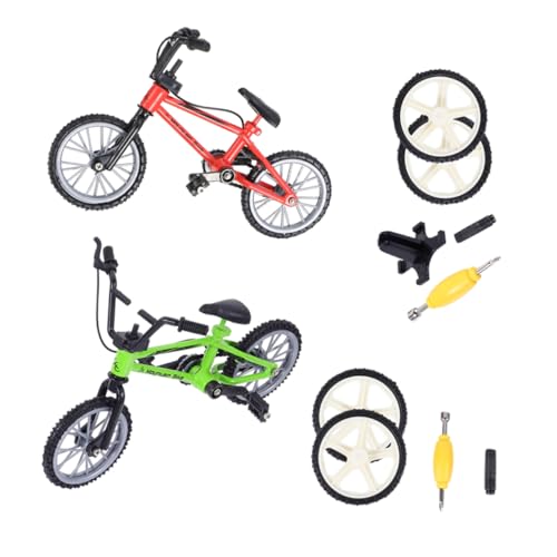 VICASKY 2Sätze Finger Bike Mini Finger Fahrradspielzeug Aluminiumlegierung Für Schreibtischdekoration Und Freizeitspiel Pädagogisches von VICASKY