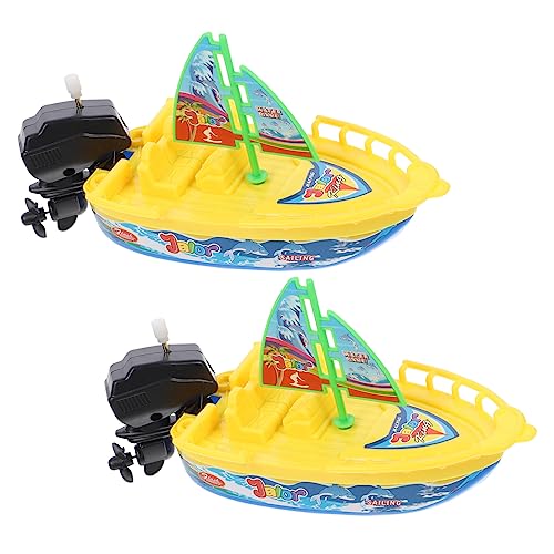 VICASKY 2St Aufziehspielzeug für Kinder kinderboot Kinder Boot Schwimmspielzeug für das Bad Badewannenspielzeug für Jungen Haargummis Spielzeuge Badespielzeug für Kinder Yacht Uhrwerk von VICASKY