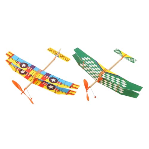 VICASKY 2St Gummiband Flugzeug Outdoor-Spielzeug Kidcraft-Spielset Kinderspielzeug Kinder bastelset Spielzeuge Modelle Flugzeugspielzeug für Kinder Mini-Segelflugzeuge Puzzle Ausrüstung von VICASKY
