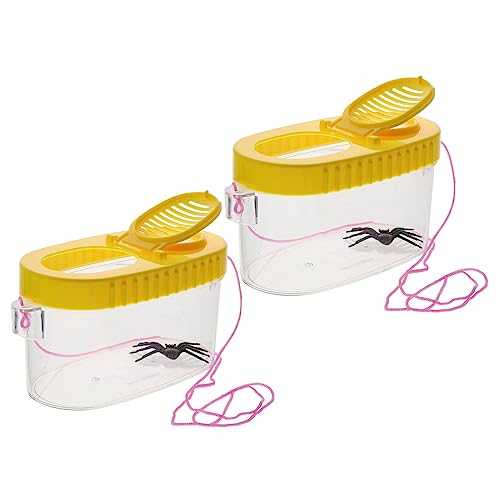 VICASKY 2St Insektenbetrachter Behälter für Fangset fangen Schmetterlingsnetz lupenglas lupengläser für multifunktionale Tierbehälter Haushaltsboxen Plastik Yellow VICASKY 2St Insektenbetrachter Behälter für Fangset fangen Schmetterlingsnetz lupenglas lupengläser für multifunktionale Tierbehälter Haushaltsboxen Plastik Yellow von VICASKY