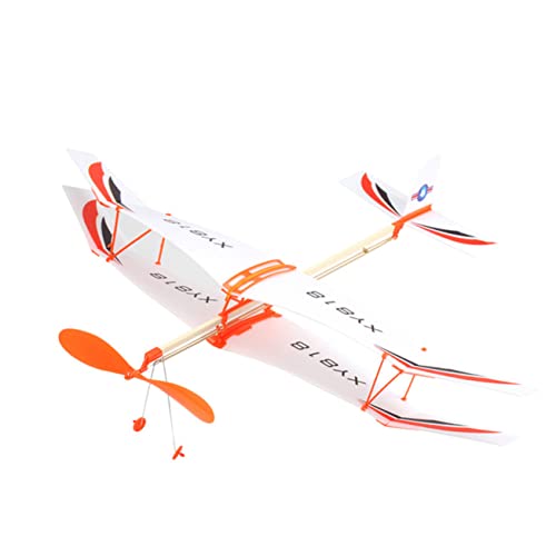 VICASKY 2st Spielzeug-Segelflugzeug E-Gitarre Für Kinder Prothetische Nase Flugzeugmodell Aus Holz Fliegendes Hubschrauberspielzeug Mini-gummibänder Werfen Papierflieger 3D Bambus Gebaut von VICASKY