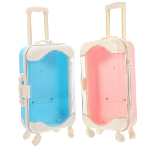 VICASKY 2St Mini-Koffer aufbewahrungsboxen für Mini Reisekoffer spielzeuge für spielsachen für Toys Miniatur-Tragekoffer Miniaturgepäck Plastik VICASKY 2St Mini-Koffer aufbewahrungsboxen für Mini Reisekoffer spielzeuge für spielsachen für Toys Miniatur-Tragekoffer Miniaturgepäck Plastik von VICASKY