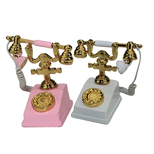 VICASKY 2pcs Miniatur Retro Telefon Spielzeug Telefon Modell Für Kinder Decor Pretend Spielen Spielzeug Für VICASKY 2pcs Miniatur Retro Telefon Spielzeug Telefon Modell Für Kinder Decor Pretend Spielen Spielzeug Für von VICASKY