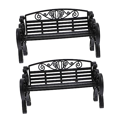 VICASKY 2St Mini-Stuhl Bänke im Freien hühner gieskanne kinderspielzeug verkleidungsaccessoires Puppenhausmöbel swor Miniatur-Bankverzierung Puppenhausbank Plastik Black VICASKY 2St Mini-Stuhl Bänke im Freien hühner gieskanne kinderspielzeug verkleidungsaccessoires Puppenhausmöbel swor Miniatur-Bankverzierung Puppenhausbank Plastik Black von VICASKY