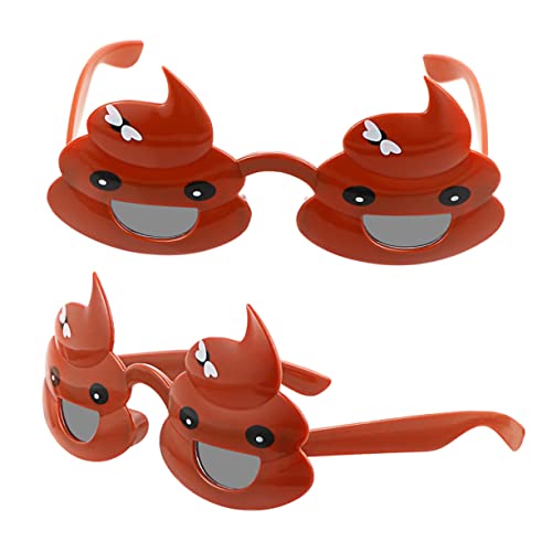 VICASKY 2St Poop-Brille fotozubehör fotografie zubehör gebutagsdeko geburtstagdeko party accessoires Streich Gläser glühen Foto-Requisiten für die Party lustige brille für Abs Brown von VICASKY