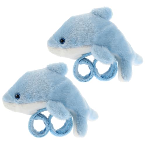 VICASKY 2St Pop-Kreis-Armband kinderspielzeug ostegeschenke Plush - Slap-Bands mit Tiermotiven Animal-Slap-Armbänder Armband Plüsch Blue von VICASKY