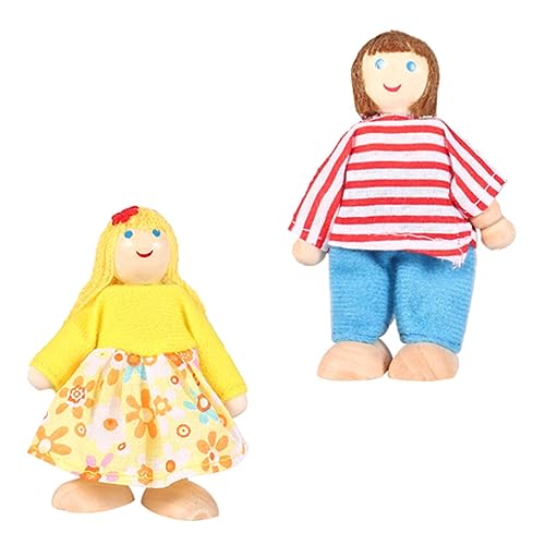 VICASKY 2St Puppen Charakter Mini-Puppen Geschenkpuppen Heimpuppe Digitale Puppen Puppen kinderpuppe Toy Dolls Puppenfamilie Ornament kleine Puppenverzierung PP Baumwolle von VICASKY