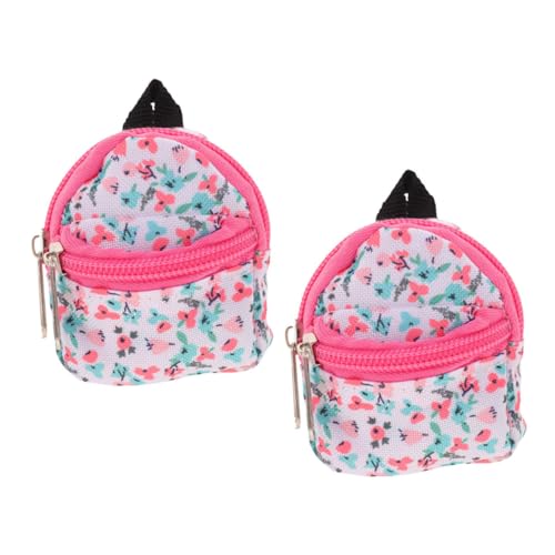VICASKY Mini-Puppen-Schulrucksack Puppenrucksack Für Spielsets Reisefreundlich Süßer Reißverschluss-Rucksack Für Puppen Puppenzubehör von VICASKY