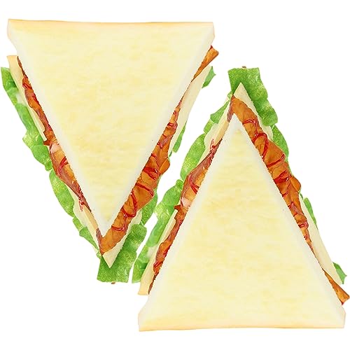 VICASKY Künstliche Sandwich-Requisiten 2er-Set Realistische Pu-Sandwich-Modelle Für Schaufenster Party-Spielzeug von VICASKY