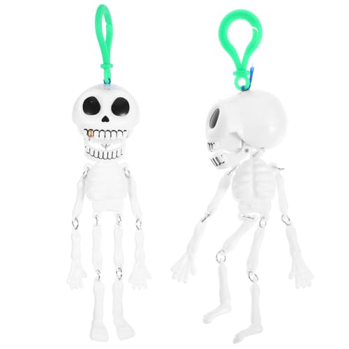 VICASKY 2St Schädel Halloween Halloween Toys Halloween Decor lustig Funny Toys Halloween-Ketten gefälschtes Geist unheimlich Trick Halloween-Skelett von VICASKY