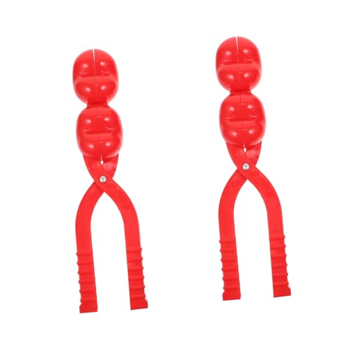 VICASKY 2St Schneeball-Clip winterspielzeuge Winter schneeballzangen Schneeflockenlichter Schneespielzeug für Kinderspielzeug Winterspielzeug für Plastik rot von VICASKY