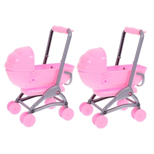 VICASKY Baby Spielzeug 2st Spielzeugkinderwagen Für Für Neugeborene Puppenhausmöbel Geburtstagsgeschenk Für Kinderspielzeug Puppenpflege Puppenwagen Spielhauszubehör Abs Rosa VICASKY Baby Spielzeug 2st Spielzeugkinderwagen Für Für Neugeborene Puppenhausmöbel Geburtstagsgeschenk Für Kinderspielzeug Puppenpflege Puppenwagen Spielhauszubehör Abs Rosa von VICASKY