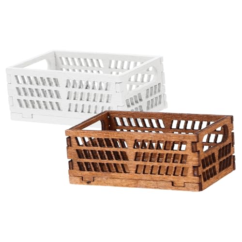 VICASKY 2St Storage Boxes aufbwahrungs-Box aubewahrbox aufbewarboxen mikrolle Süßes Zimmerdekor Puppenmöbel großer Aufbewahrungskorb Korb-Modell entzückender Miniaturkorb hölzern VICASKY 2St Storage Boxes aufbwahrungs-Box aubewahrbox aufbewarboxen mikrolle Süßes Zimmerdekor Puppenmöbel großer Aufbewahrungskorb Korb-Modell entzückender Miniaturkorb hölzern von VICASKY