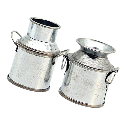 VICASKY 2 Stück Miniatur-metallkrüge Miniatur-Eimer Für Puppenhäuser Realistische Handwerkskunst Ihr Miniatur- Und Spaß von VICASKY