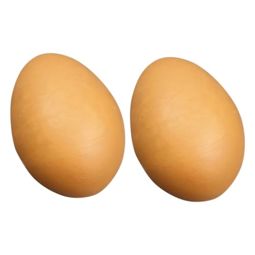 VICASKY 2St nachgeahmte Eier Hühnerfutter Eier Legen künstliche Hühnereier Eierkartons Huhn Ostereier ostereierfarbe Desktop-Versorgung Requisiten für das Osterlayout PVC von VICASKY