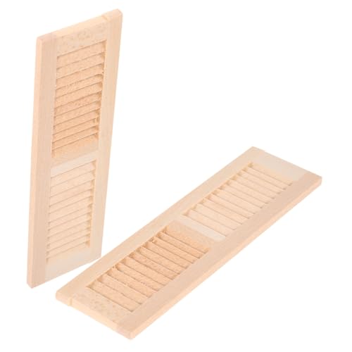 VICASKY 2 Stück Kleiner Holz Fensterläden für Puppenhäuser Dekorative Schreibtisch Möbel für Kleiner Haus Dekoration VICASKY 2 Stück Kleiner Holz Fensterläden für Puppenhäuser Dekorative Schreibtisch Möbel für Kleiner Haus Dekoration von VICASKY