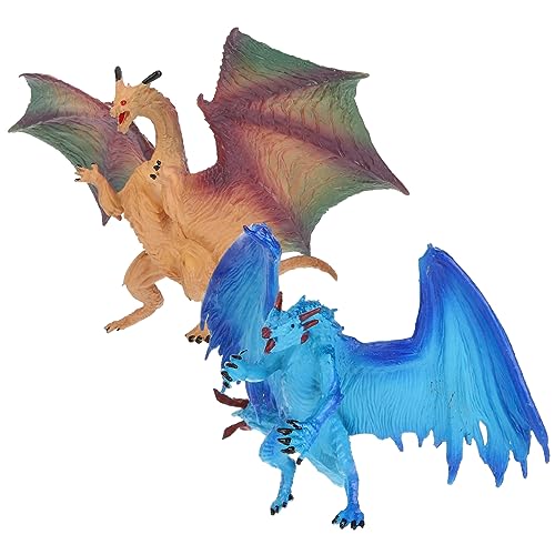 VICASKY 2Stücke Drachen Figuren Mythologische Drachen Statuen für Erwachsene Realistische Modelle für Zuhause Geschenkidee für Drachenliebhaber VICASKY 2Stücke Drachen Figuren Mythologische Drachen Statuen für Erwachsene Realistische Modelle für Zuhause Geschenkidee für Drachenliebhaber von VICASKY