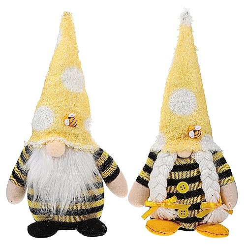 VICASKY 2Stücke GNOME Puppengeschenk Für Bienenfest Puppendekoration Für Festivals Und Partys Neujahr Und Hochzeitsfeiern von VICASKY