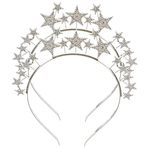 VICASKY 2Stücke Haarreif Mit Sternen Glitzernde Haarschmuck Für Partys Und Fotoshootings Accessoire Für Kleine Silbern Besondere Anlässe von VICASKY