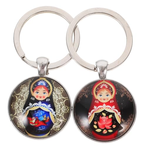 VICASKY 2Stücke Handgefertigte Russische Schlüsselanhänger Leichte Schlüsselanhänger Mit Anhänger Dekorative Nesting Dolls Schlüsselketten Für Taschen Und Schlüsselbund VICASKY 2Stücke Handgefertigte Russische Schlüsselanhänger Leichte Schlüsselanhänger Mit Anhänger Dekorative Nesting Dolls Schlüsselketten Für Taschen Und Schlüsselbund von VICASKY