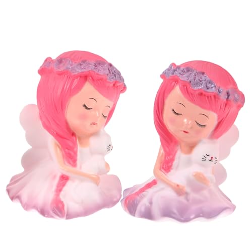 VICASKY 2Stücke Kuchenstatue Deko Figuren Für Geburtstags Und Festtagskuchen Farbenfrohe Tortendekoration Für Kinderfeiern von VICASKY