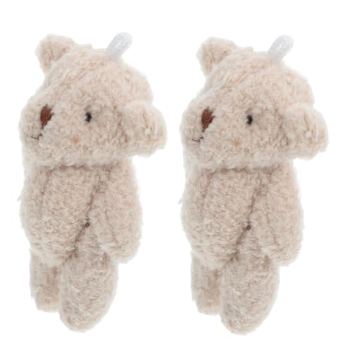 VICASKY 2Stücke Mini Plüschbären Handgefertigte Tiny Bear Figuren für Puppenhaus Zubehör für Miniaturszenen und Kreative Fotoprojekte Bezaubernd und Vielseitig Dekorativ von VICASKY