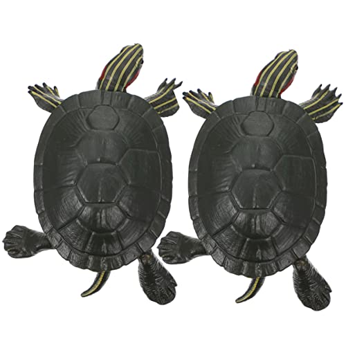 VICASKY 2Stücke Schildkrötenfigur Realistische Schildkröte Skulpturen Für DIY Tier Dekoration Für Strandpartys Wohnaccessoire Brasilianische Schildkröte VICASKY 2Stücke Schildkrötenfigur Realistische Schildkröte Skulpturen Für DIY Tier Dekoration Für Strandpartys Wohnaccessoire Brasilianische Schildkröte von VICASKY