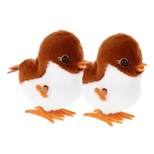 VICASKY 2stücke Aufziehspielzeug Tierchen Plüschspielzeug Im Spatzen-Design Springendes Kinderspielzeug Für Geburtstagsfeiern Ostern Und Besondere Anlässe von VICASKY