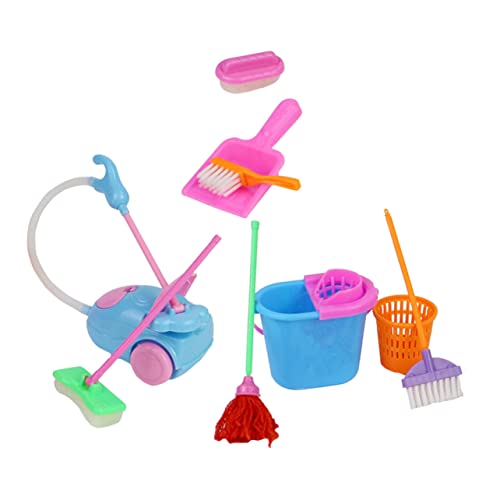 VICASKY Puppenhaus Miniatur Reiniger 9-stück Reinigung Werkzeuge Kit Spielhaus Spielzeug Für Kinder Zufällige Farbe VICASKY Puppenhaus Miniatur Reiniger 9-stück Reinigung Werkzeuge Kit Spielhaus Spielzeug Für Kinder Zufällige Farbe von VICASKY