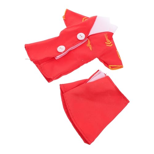 VICASKY 2er Set Puppen Kostüme Puppenkostüm Für Flugbegleiter Verkleiden Sich Stewardess-Cosplay-kostüm Kostümzubehör Für Flugbegleiter Stewardess-kostüm Flugzeugkostüm Stoff Rot VICASKY 2er Set Puppen Kostüme Puppenkostüm Für Flugbegleiter Verkleiden Sich Stewardess-Cosplay-kostüm Kostümzubehör Für Flugbegleiter Stewardess-kostüm Flugzeugkostüm Stoff Rot von VICASKY