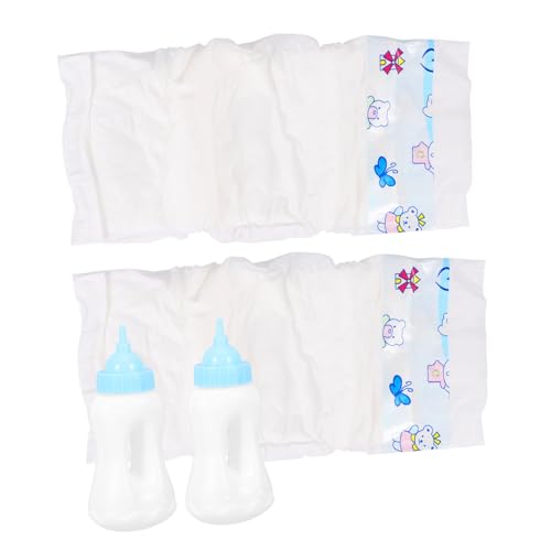 VICASKY Komplettes Puppenflaschen-windel-Set 2 Flaschen 2 Windel-Sets Für Rollenspiele Mit Kindern von VICASKY