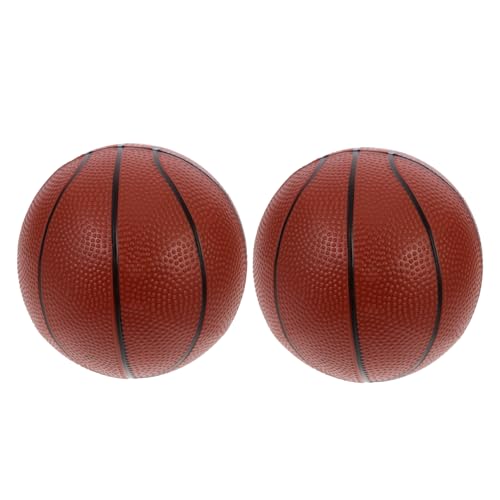 VICASKY 2st Aufblasbarer Ball Kleinkinder Basketball Hüpfendes Basketballspielzeug Interaktiver Kleiner Basketball wasserdichte Basketbälle Mini-Basketball PVC Brown von VICASKY