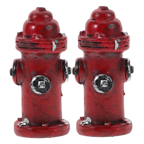 VICASKY Puppenhaus-Hydrant-Spielzeug Mini-feuerwehrmann Feuerwehr-zubehör Harzstatue Heimdekor Ornament Mehrzweck-dekorationsartikel von VICASKY
