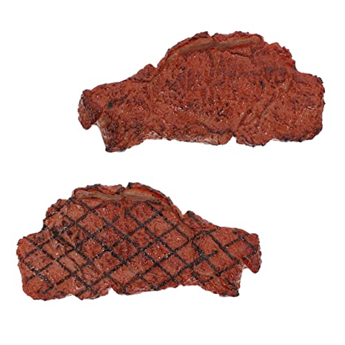 VICASKY 2st Food-Modell Künstlich Mini-Essen Essen Stellen Sie Sich Vor, Sie EIN Essensmodell Fake-Steak-Requisite Gefälschtes Steak-Modell Plastik Brown VICASKY 2st Food-Modell Künstlich Mini-Essen Essen Stellen Sie Sich Vor, Sie EIN Essensmodell Fake-Steak-Requisite Gefälschtes Steak-Modell Plastik Brown von VICASKY