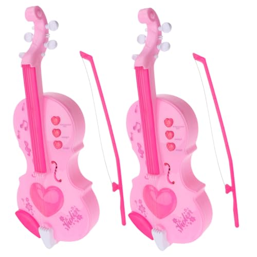 VICASKY 2st Geigenspielzeug Für Kinderinstrument Kinderspielzeug Musik-erleuchtungs- Kindergeige Für Anfänger Pädagogisches Musikspielzeug Spielzeuggeige Plastik von VICASKY